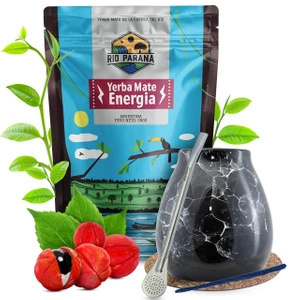 Zestaw Yerba Mate Rio Parana Energia Tykwa 500g