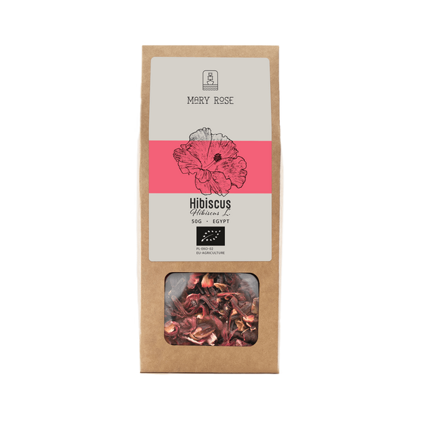 Mary Rose – Hibiskus ekologiczny – Malwa Sudańska (płatki) 50 g