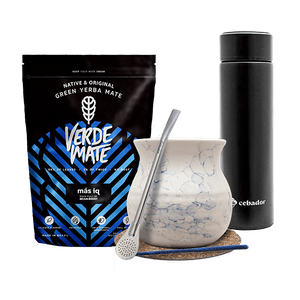 Zestaw Yerba Verde Mate MAS IQ 500g Tykwa Termos