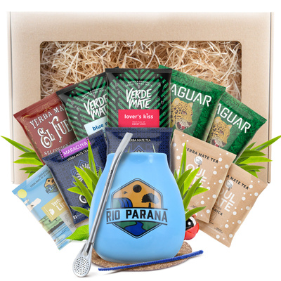 Zestaw Yerba Mate Prezentowy 10x50g 500g Matero + Bombilla
