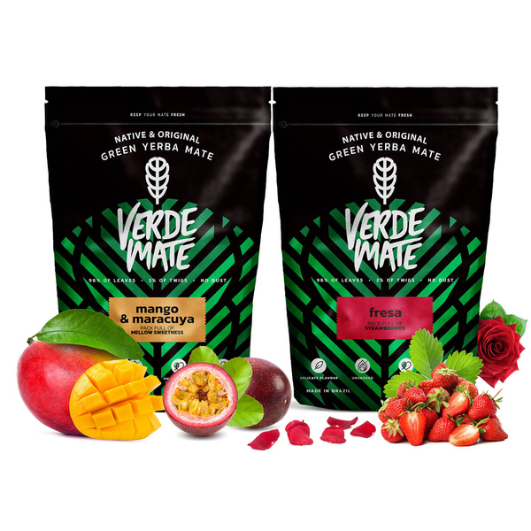 Yerba Verde Mate Mango Marakuja Truskawka 2x500g