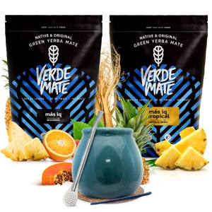 Zestaw yerba mate 2x500g Verde Mate + tykwa Turquesa