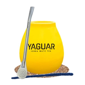 Zestaw Yerba Mate Tykwa Yaguar żółta + Bombilla