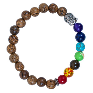 Bransoletka Siedem Czakr – drewno Wenge i Budda
