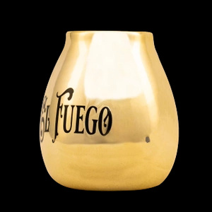 (II. kategoria) Tykwa Ceramiczna z logo El Fuego (złota) 350 ml