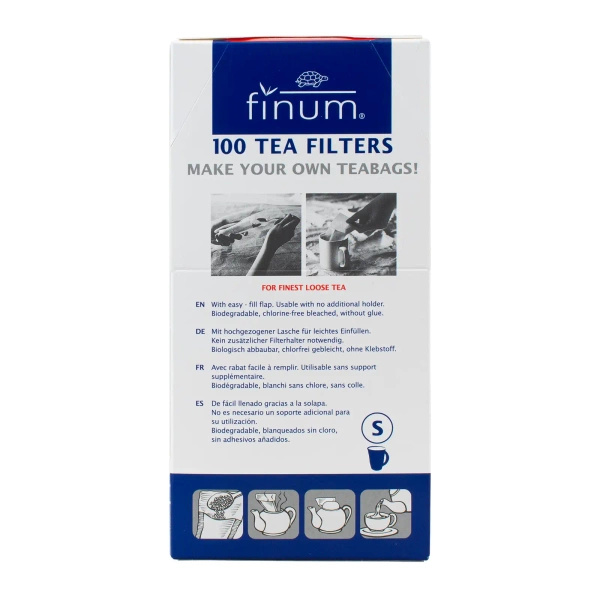 Papierowe filtry do herbaty – rozmiar S (100 sztuk)