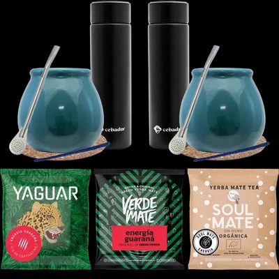 Zestaw dla Dwojga Yerba Mate Energia tykwa Matero