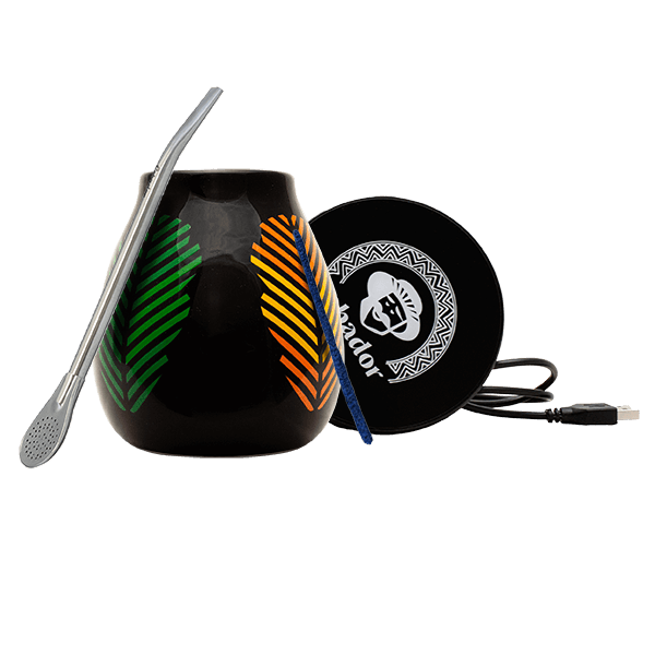 Zestaw Akcesoriów do Yerba Mate: podgrzewacz USB + Matero + Bombilla