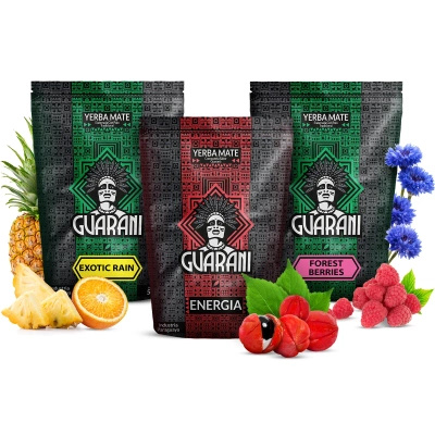 Zestaw Yerba Mate Guarani energia i owoce 3x500g