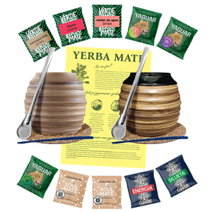 ZESTAW dla Dwojga Yerba Mate tykwa miodowa + próbki 10x50g
