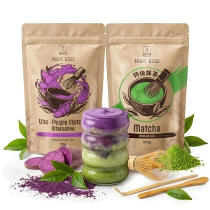 Zestaw do kolorowego Matcha Latte: Matcha + Purple Matcha + akcesoria