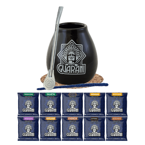 Zestaw Yerba Mate Guarani 10x50g Tykwa Bombilla