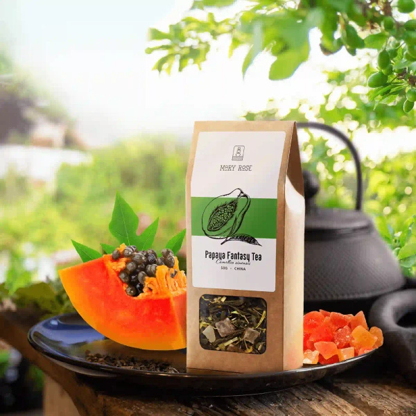 Mary Rose - Herbata Zielona Papaya Fantasy - 50 g